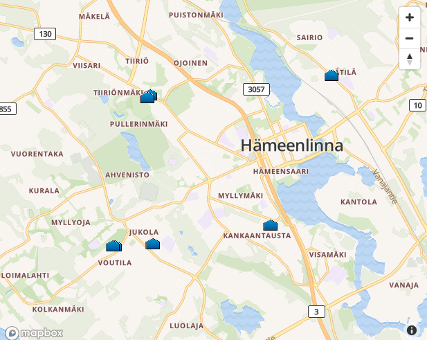 TA:lla on asuntoja eri puolilla Hämeenlinnaa