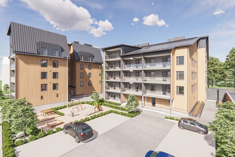 Naantalin Luonnonmaan ensimmäinen kerrostalo rakenteilla