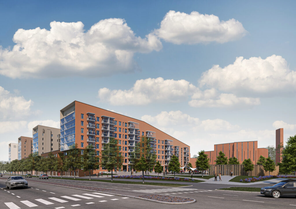 Havainnekuva Rälssitilankuja 4 M-O:n uudiskohteesta.