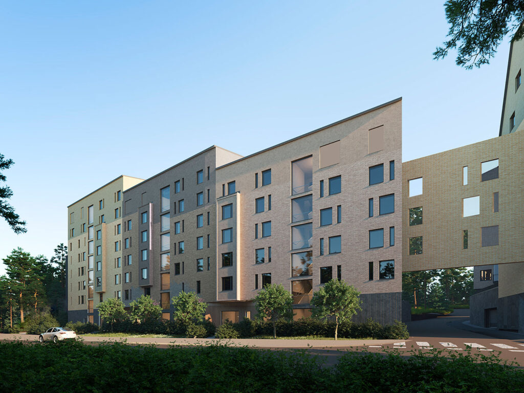 Havainnekuva Hehkurinne 2A:n ja 2C:n uudiskohteesta.