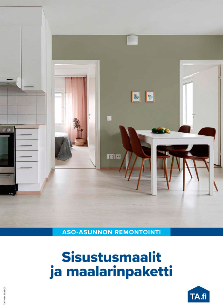 Sisustusmaalit ja maalarinpaketti -esitteen kansi