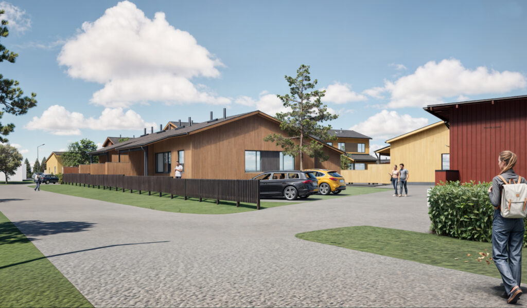 Havainnekuvassa Taskilankuja 2 ja 4:n vuokra-asunnot Taskilassa.