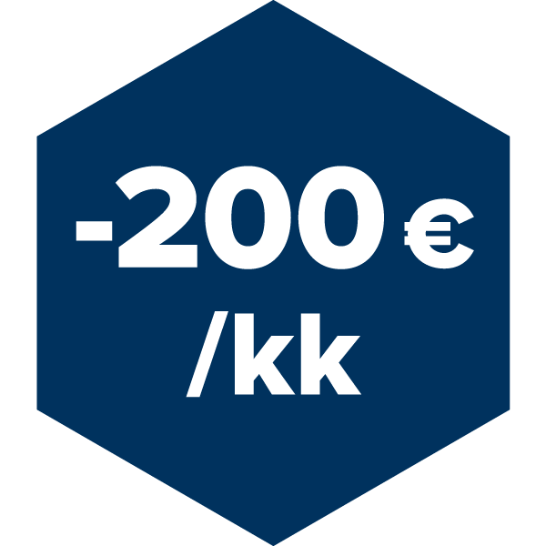 -200 €/kk